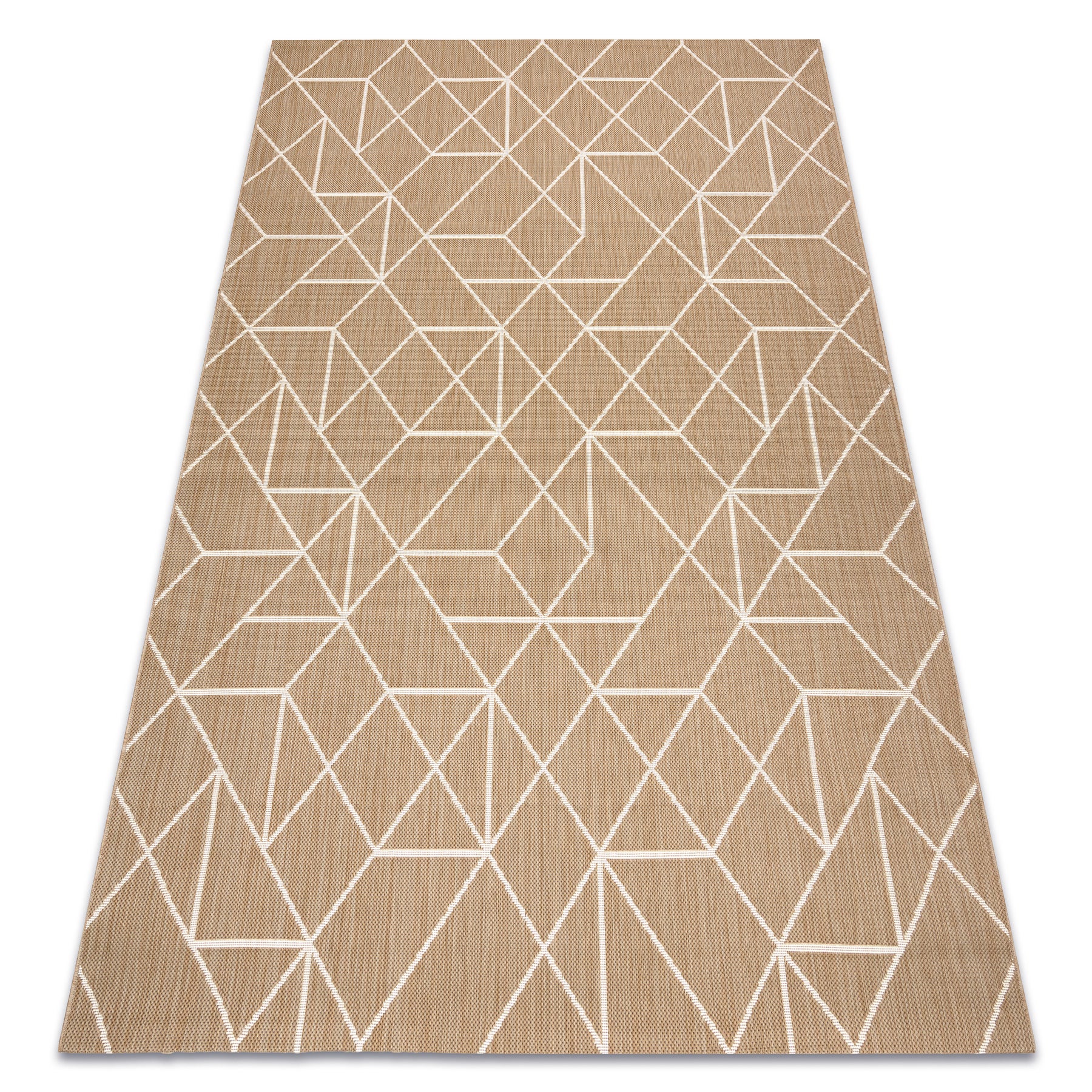 Dywan sizal FLAT 48959265 Geometryczny naturalny beż sznurkowy 160x230 cm