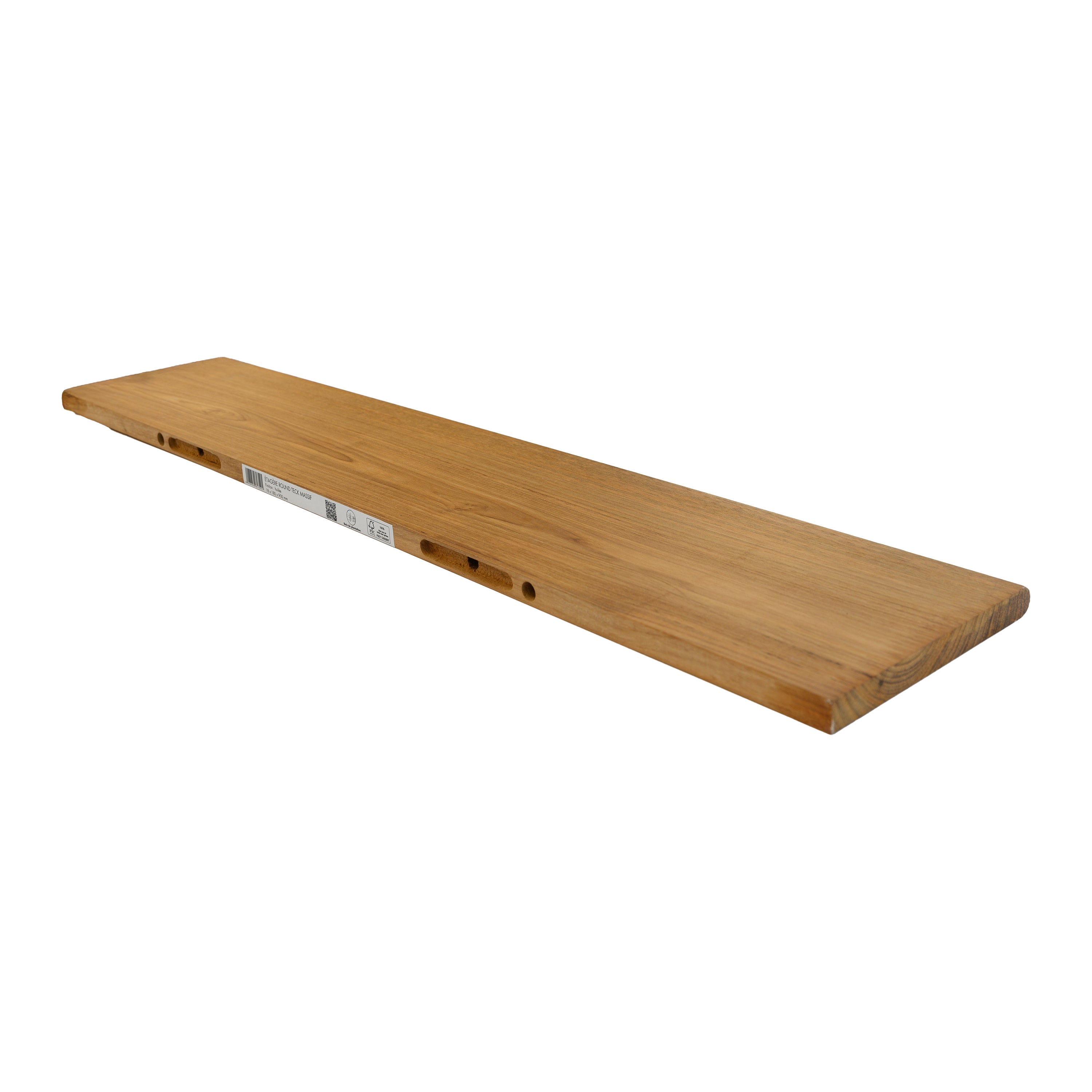 Etagère Murale en Bois Teck Huilé Rectangle - Fixation Inclus - 18x180x900mm - Etagère de Bureau, Cuisine, Salon - 5