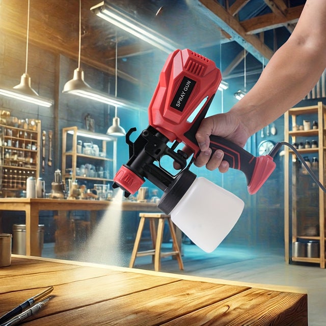 Pistola a spruzzo elettrica 220V 800ml, spruzzatore automatico per vernice adesiva al lattice da 400W, spruzzatore portatile, 32.000 giri/min