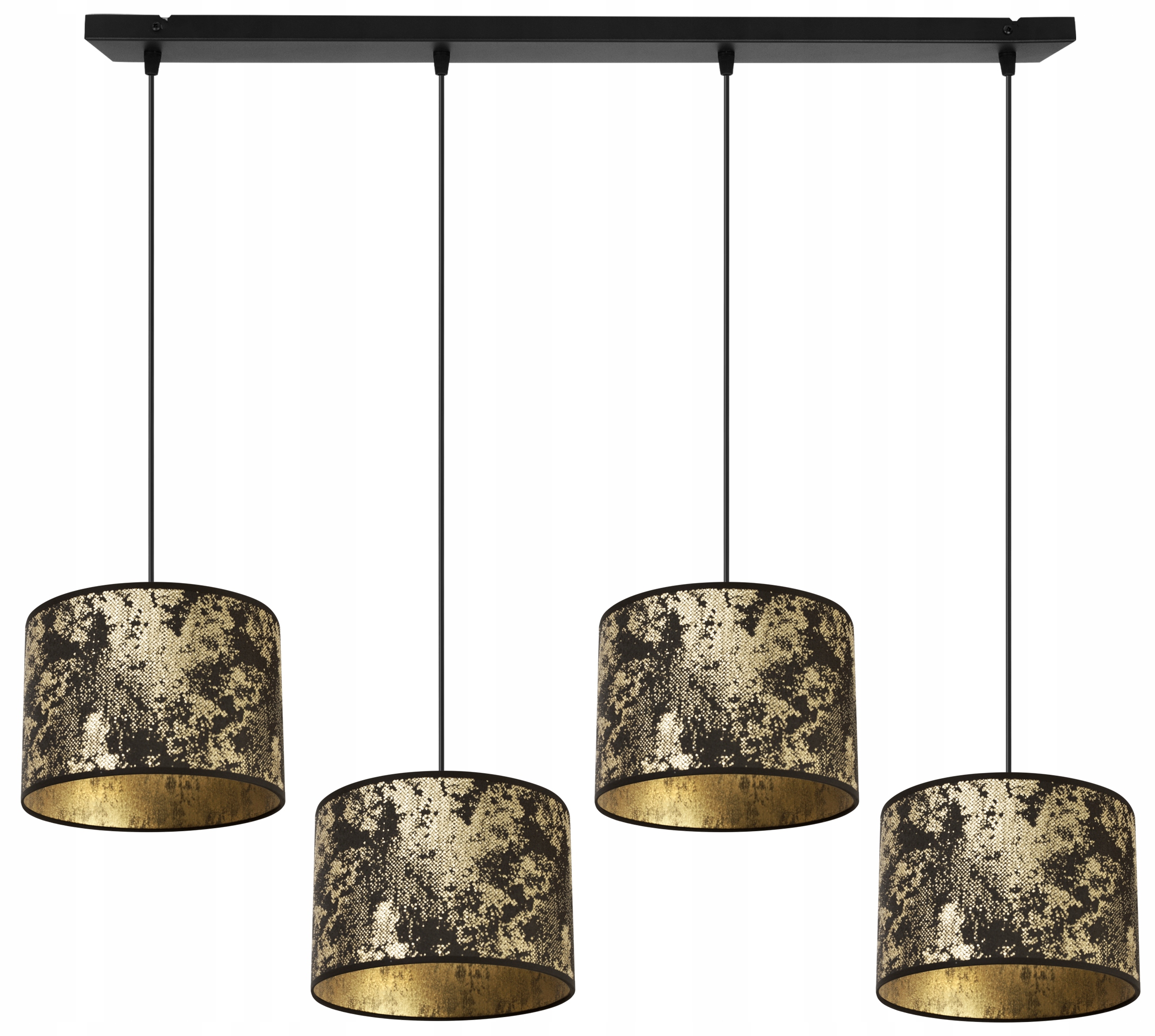 Lampa sufitowa wisząca Werona classic 4xE27 abażur owalny złoty Light Home LH