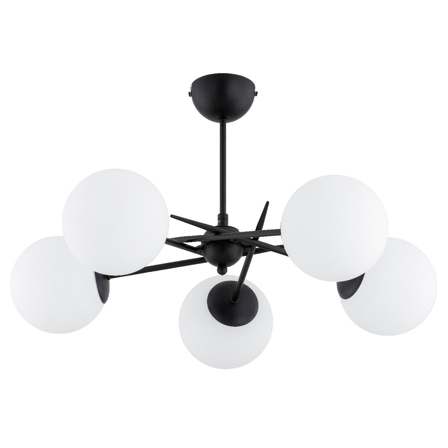 Lampa sufitowa wisząca Primery czarno-biała 5xE14x10W nowoczesna wym: 38 x 63 x 63 cm metal Alfa