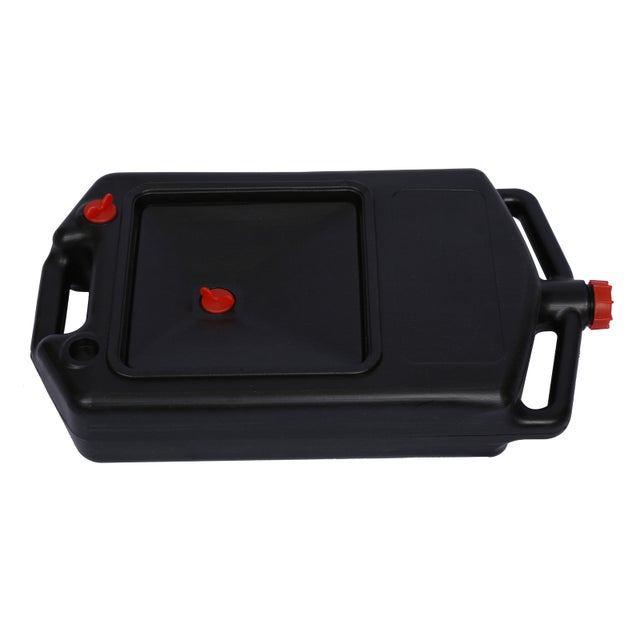 Draper 22493 Tanica Per Scolo Olio Portatile, 8 Litri, Superficie Concava, Colore Nero - 2