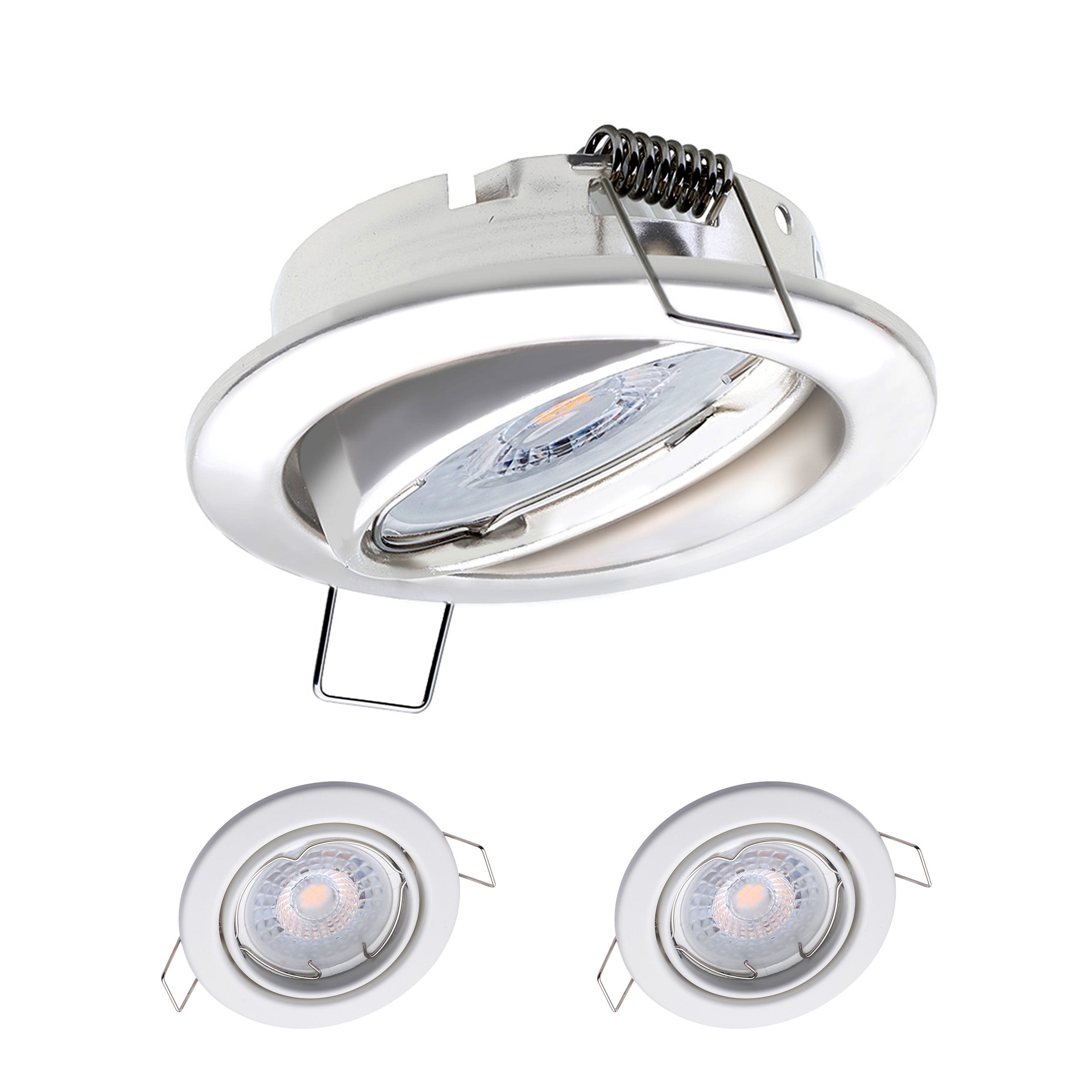 Faretti A Superficie Oktaplex 6 Pezzi | LED 4,8W 4000K Bianco Neutro | Orientabili In Alluminio Nero | 80x50 Mm