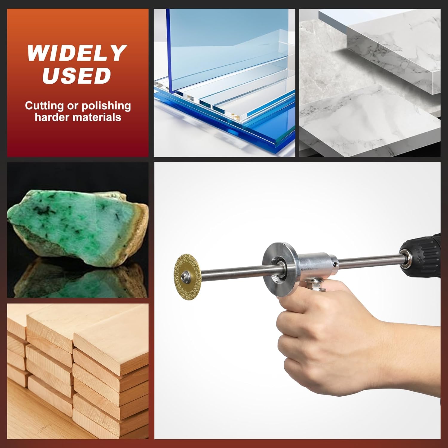 Outil de coupe intérieur pour tuyaux PVC avec disque de coupe diamanté et poignée, compatible avec les diamètres de 1-1/2 po à 8 po, profondeur - 4