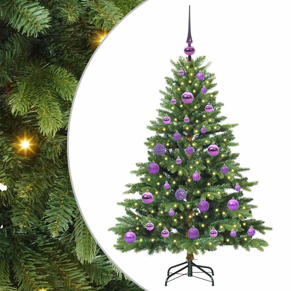 Sztuczna choinka z 150 diodami LED Zielony 120 cm PE i PVC