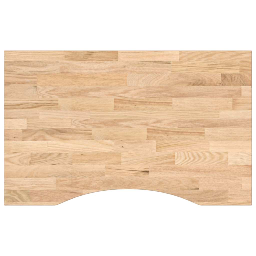Dessus de bureau non traité en bois massif de chêne rectangulaire - 2