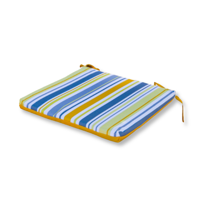 Coussin De Chaise Carré Imperméable 40x40x5 Cm - Similicuir Jaune, épais, Pour Terrasse, Jardin, Salle à Manger