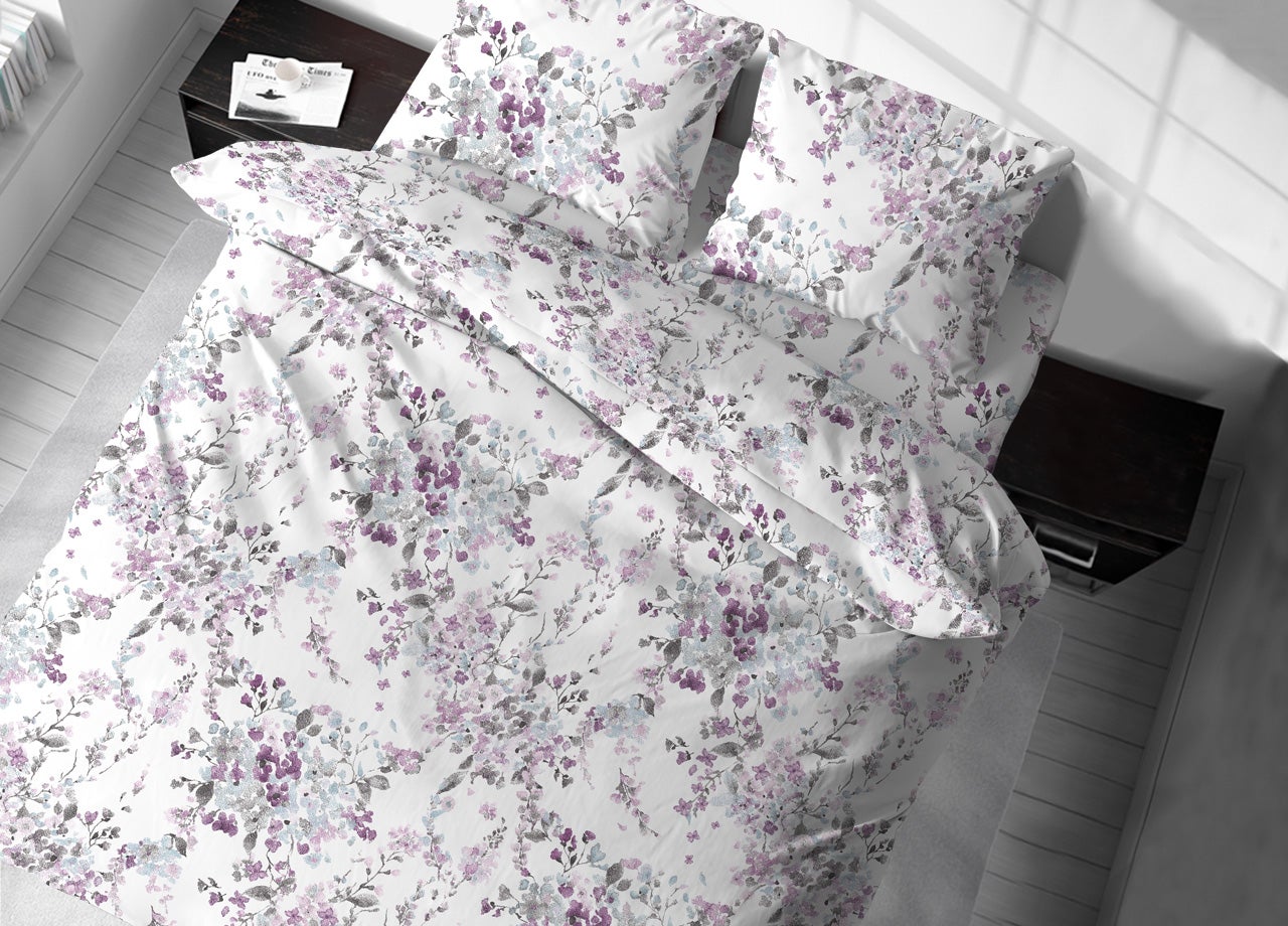 Sacco Copripiumino In Morbida Flanella 100% Cotone Acquarello - Main Image