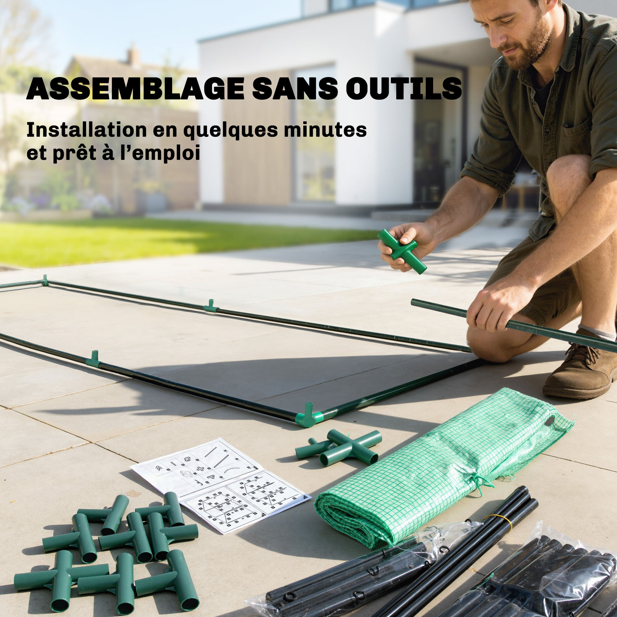 Serre de jardin PE Outsunny - 7