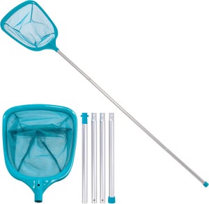 Épuisette De Piscine Avec Manche Télescopique – Acier Inoxydable – Maille Fine – Panier Profond – Pour Spa, Petite Piscine Extérieure – 85 Cm