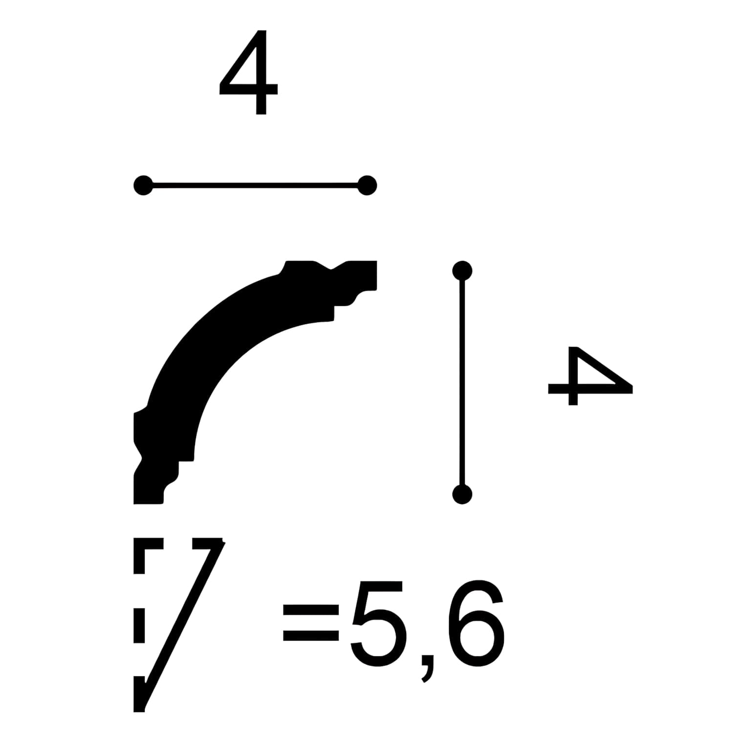 Moldura Cornisa Perfil de estuco Orac Decor CB510N BASIXX Elemento decorativo de pared y techo - 3