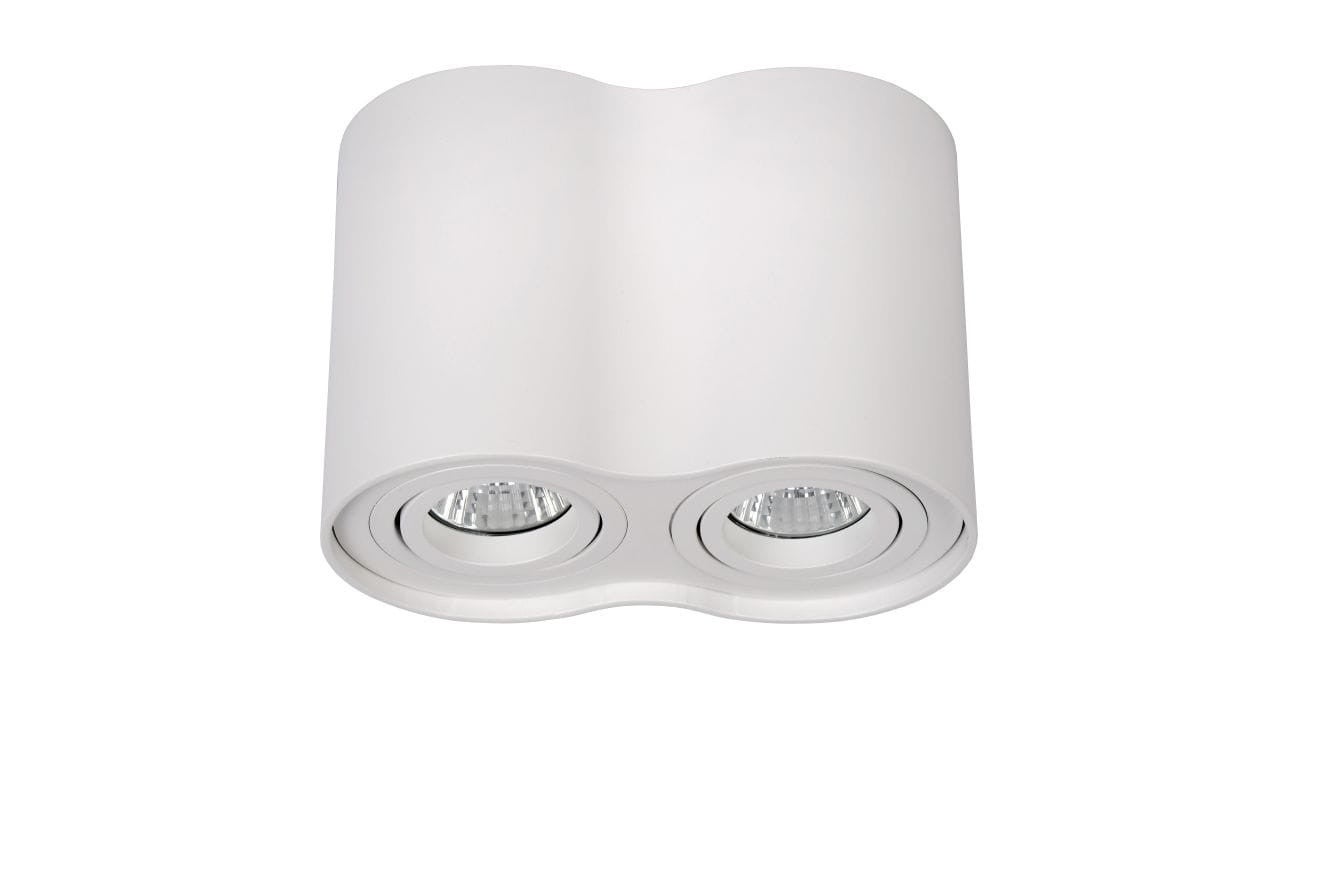 Spot plafond TUBE - Blanc - 2xGU10 (MR16) - Lucide - 2