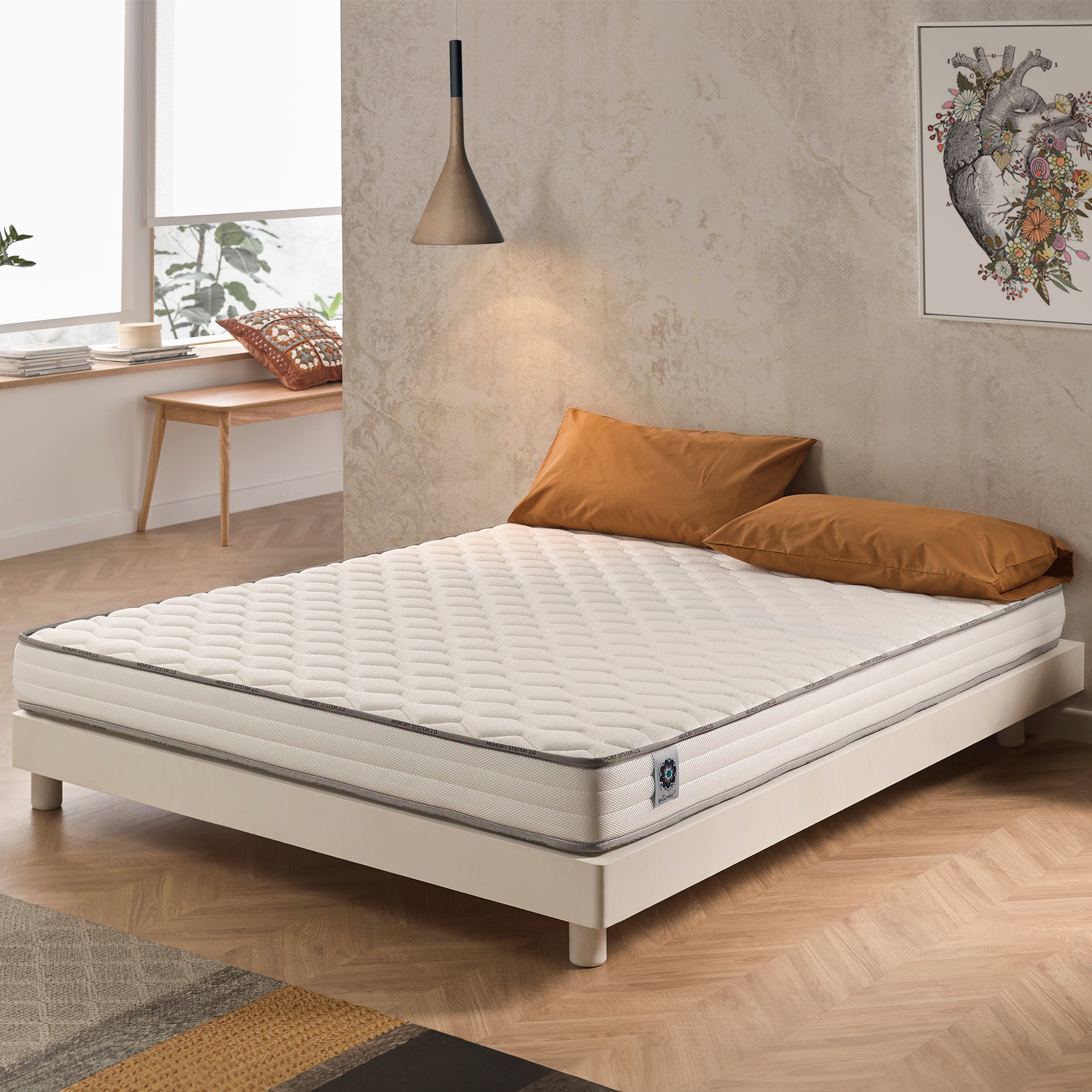 Matelas Mousse à Mémoire De Forme MiaSuite – 135x190 Cm, épaisseur 25 Cm, Housse Amovible
