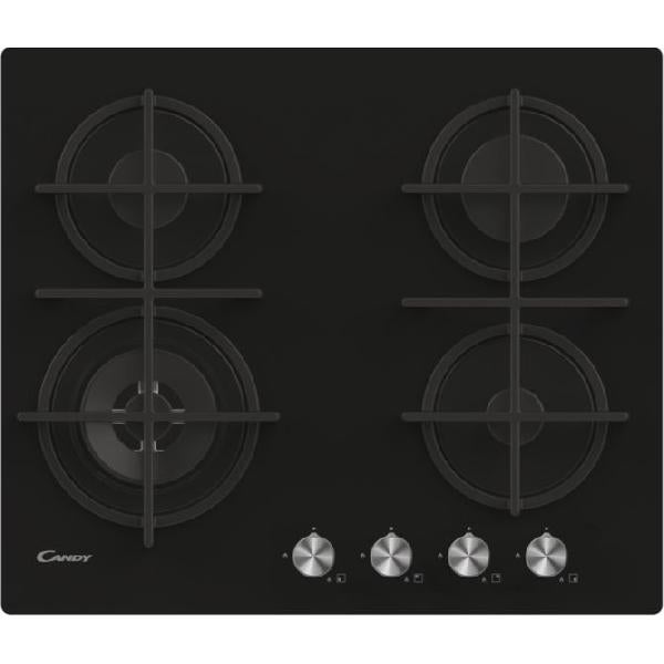Candy Placa De Gas Empotrada Cdk6gf4wekb De 4 Quemadores, Color Negro , Leroy Merlin