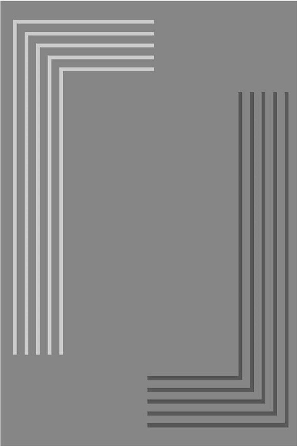 Lot 4 Tapis Gitans Lavables Romains - Design Grec, Marron - 80x130cm (x3) Et 50x70cm (x1) - Neuf