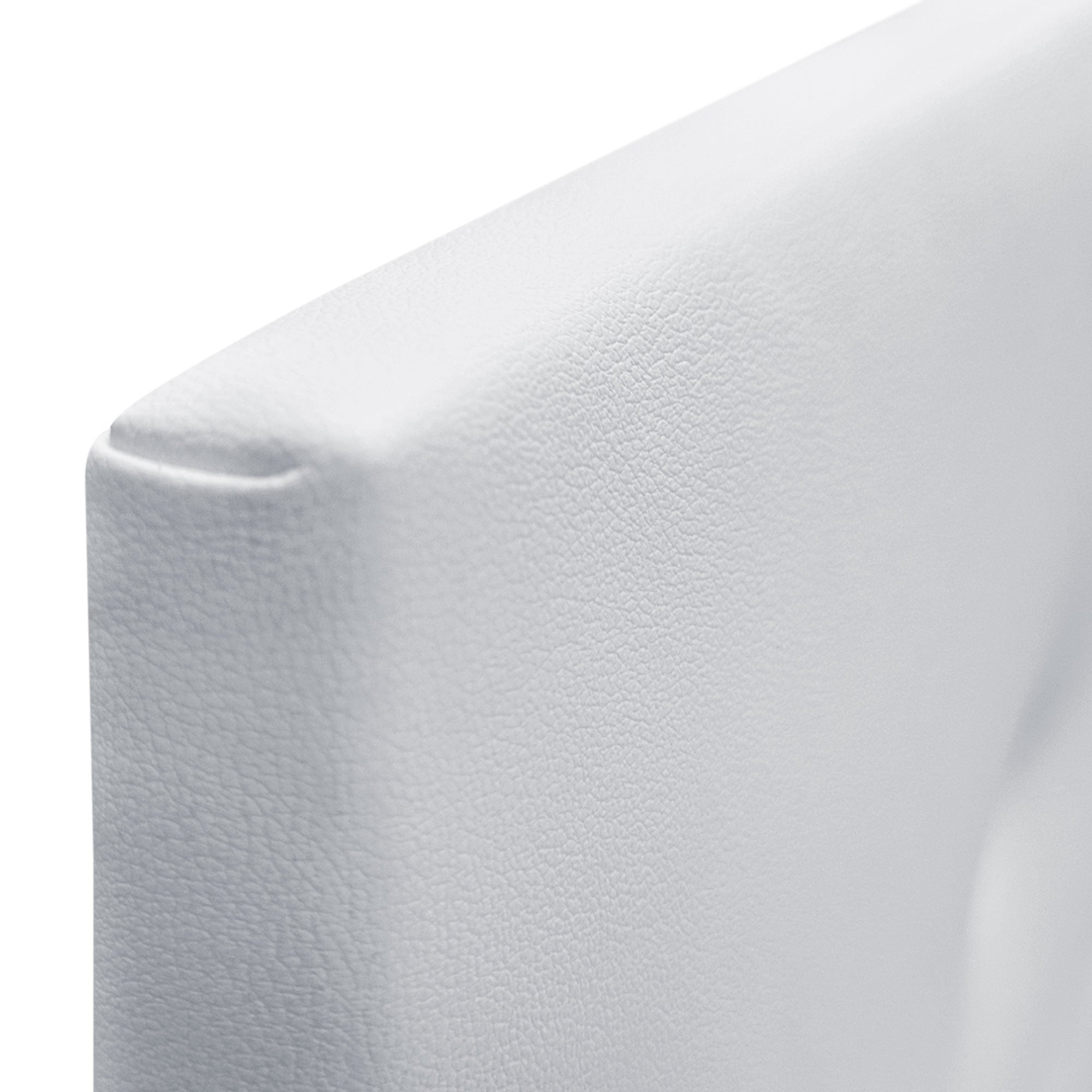 DHOME Cabecero de Polipiel Liso cabeceros Cabezal tapizado Cama (Polipiel Blanco, 135cm (Camas 120/135/140)) - 4