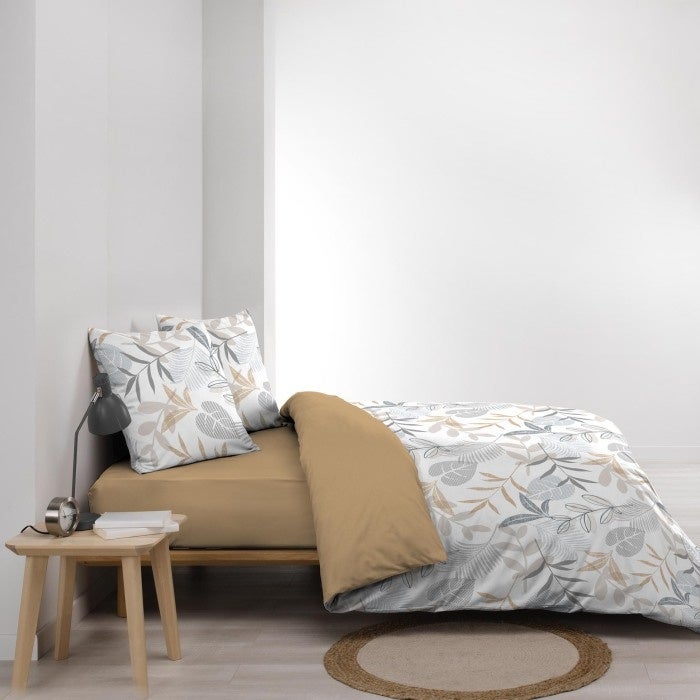 Parure 3 p. 240 x 220 cm polycoton 52 fils Kimberly Naturel - 4