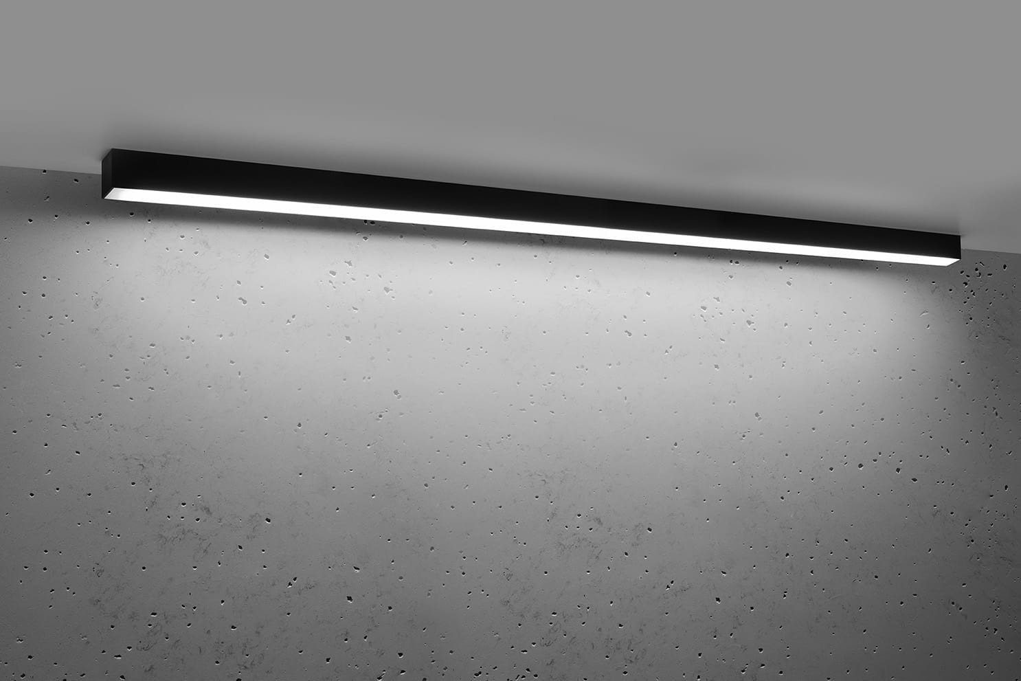 Lampa sufitowa wisząca Pinne czarno-biała LED 48W 4000K 7200lm wym: 5 x 145 x 5,3 cm metal Thoro Lighting