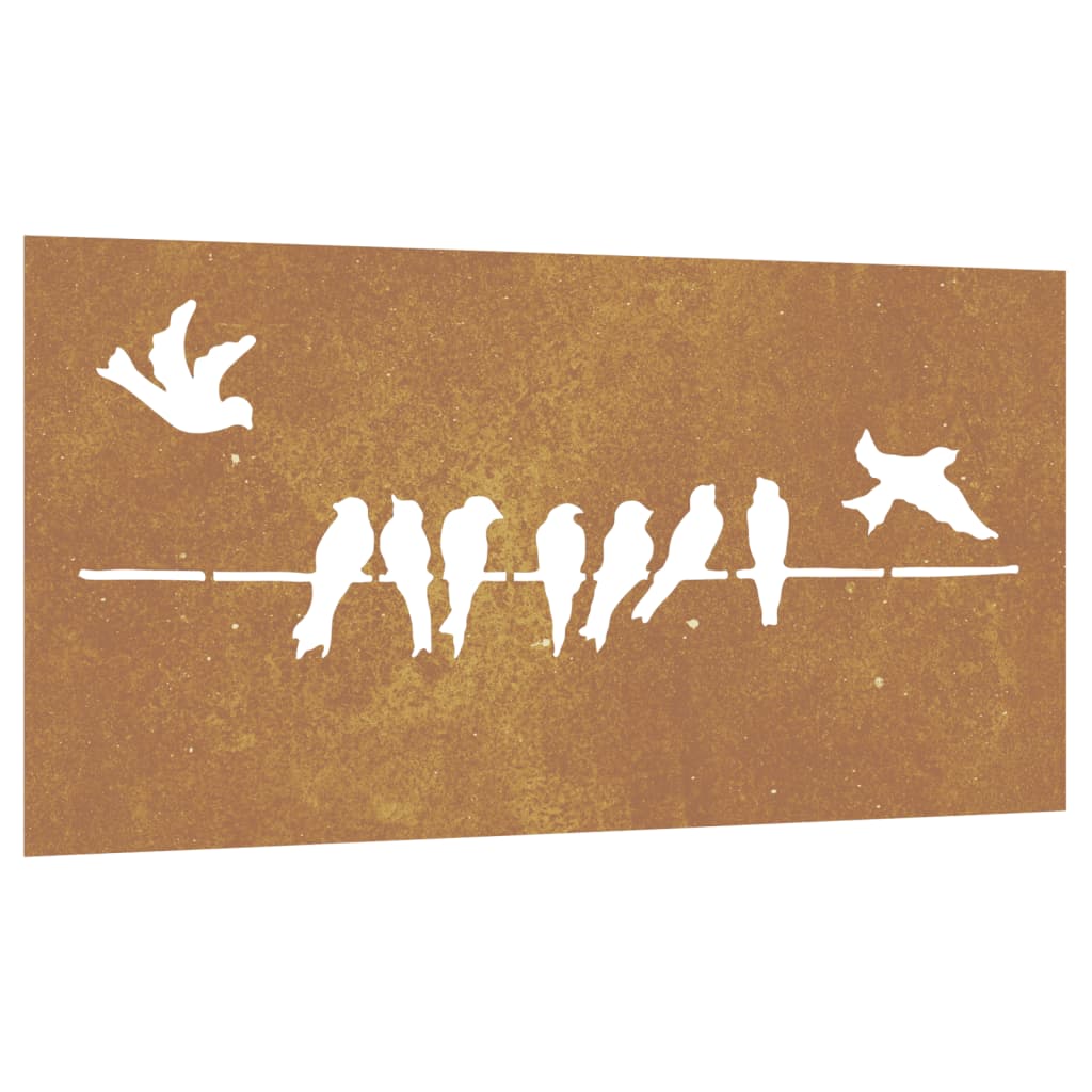 Maison Exclusive - Décoration murale jardin 105x55 cm acier corten design d'oiseau - 2