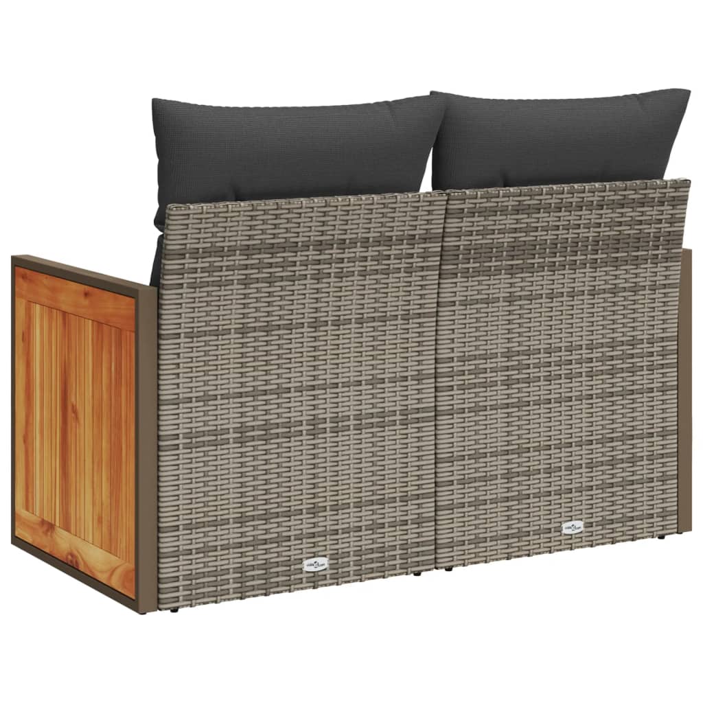 Salon bas de jardin en Rattan synthétique Gris 2 personnes - 6