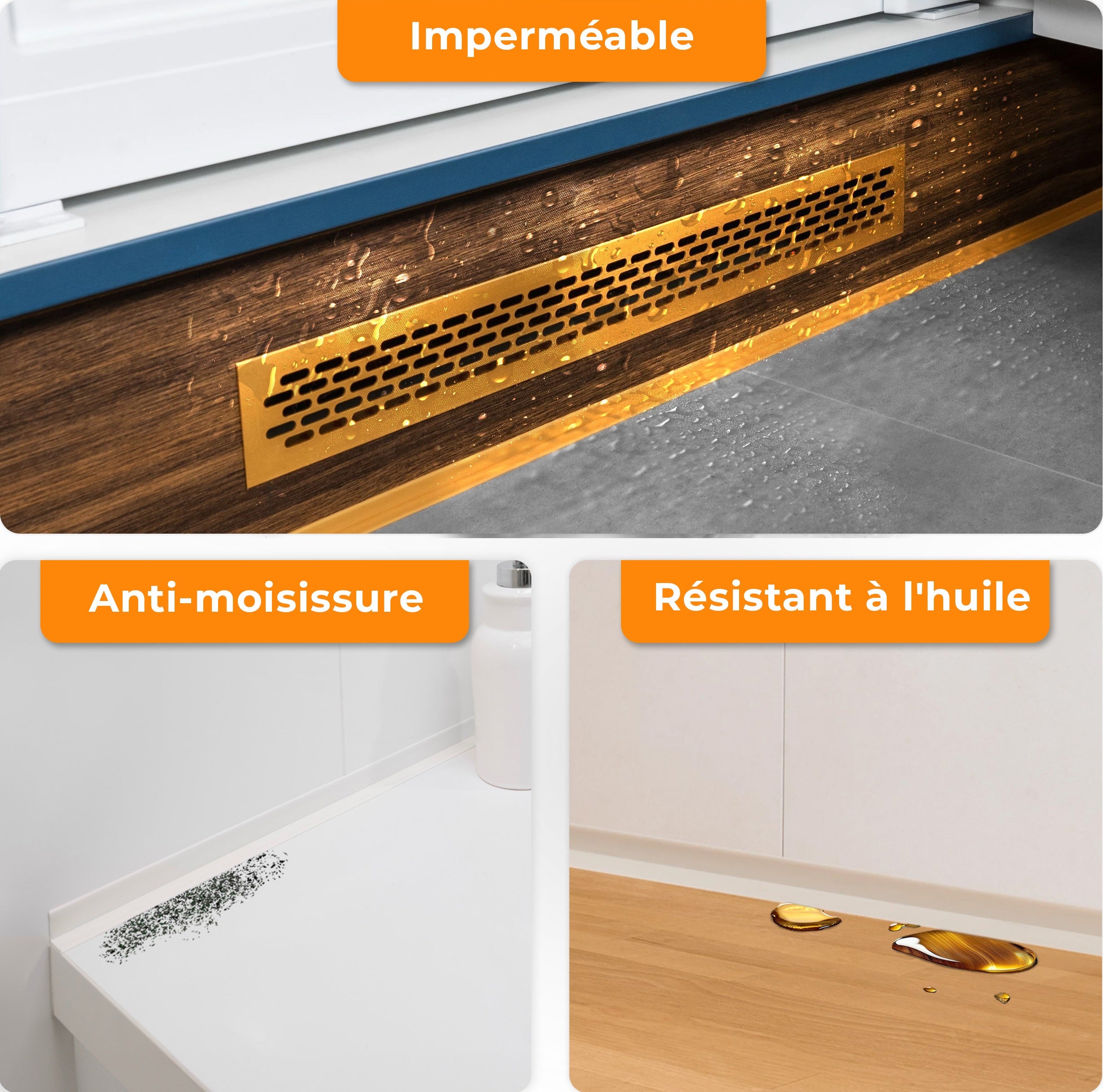 QUEST Moulure Souple Auto-Adhésive en PVC 30x30mm, 5m, Plinthe Souple, Bande Élastique pour Finitions et Étanchéité des Joncti, szary - 7