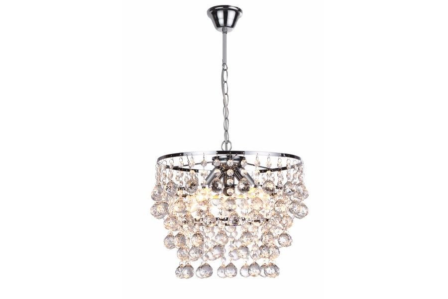 Lampa wisząca London Crystal chromowana 3xE14x40W kryształowa wym: 97 x 34 x 34 cm kryształ Reality
