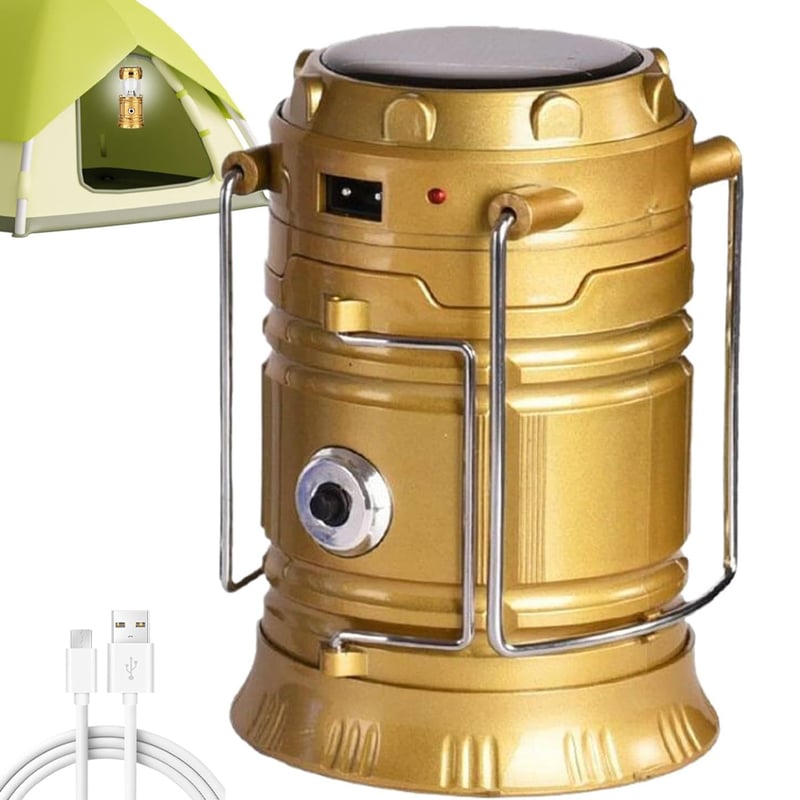Przenośna lampa kempingowa - Lampa wisząca do namiotu - Latarka LED z akumulatorem - Lampa wędkarska - Lampy ogrodowe - Zasilane energią słoneczną - Z
