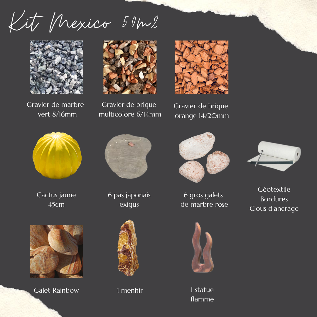 Kit décoration jardin Mexico 50m2 - 3
