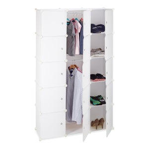 Armoire Penderie 12 Cubes Modulable Meuble Etagères De Rangement Pour