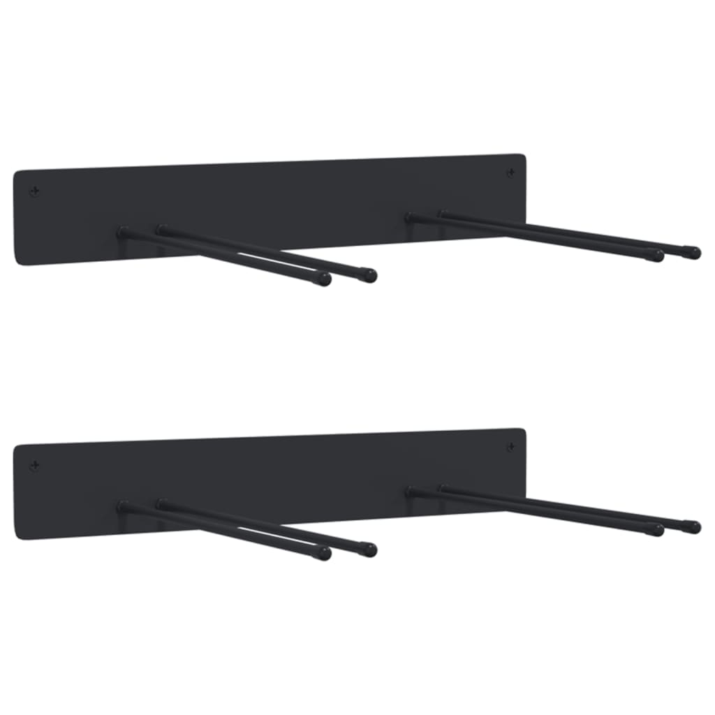 Suporte de Ferramentas de Jardim VidaXL - Conjunto de 2 em Aço Preto - 2