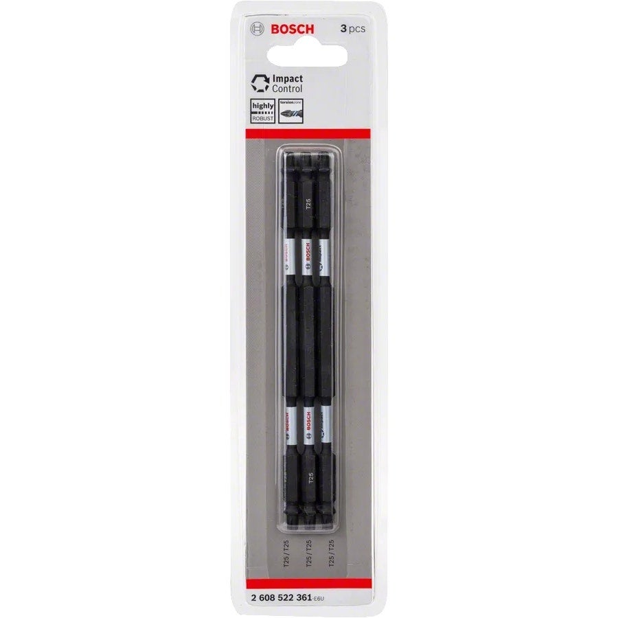 BOSCH 2608522361 - Punta de atornillar Impact T25x3: 150mm: Insert 3 uds