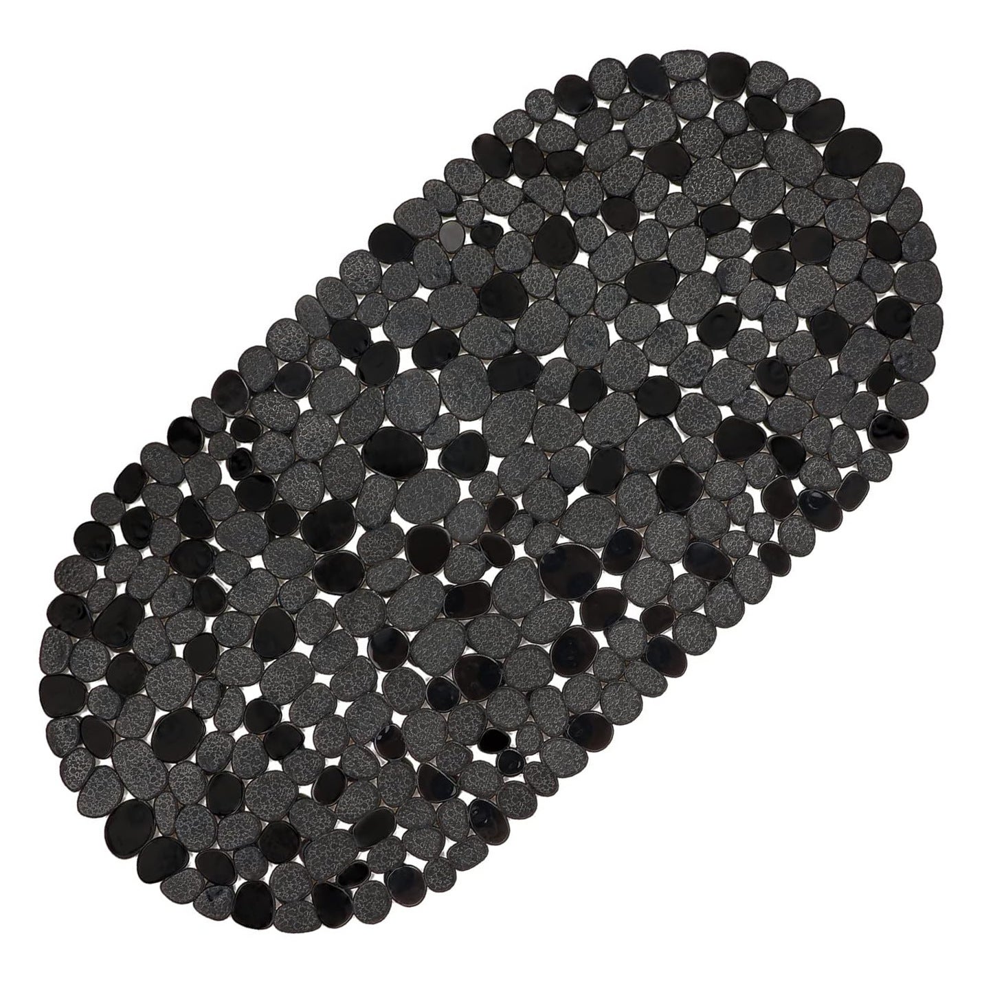 Mata antypoślizgowa do wanny lub prysznica - Czarna - 69 x 36 cm - Wykonana z antypoślizgowego PVC - Z przyssawkami - Do wanny, prysznica i podłogi