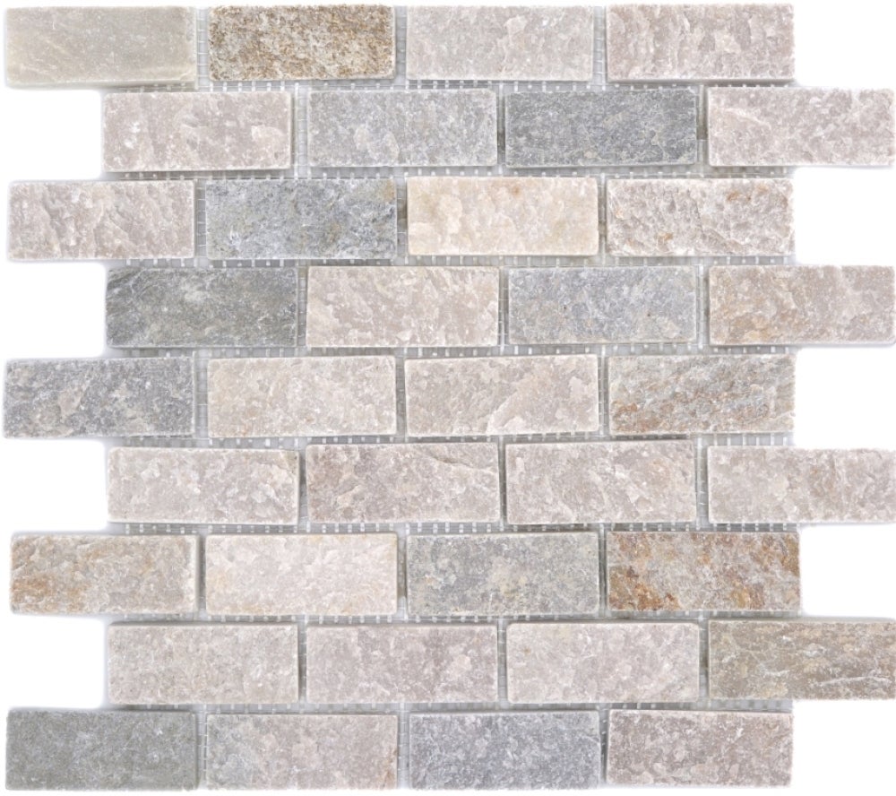 Parement Ardoise / Quartzite 15x60 cm pierre naturelle SILVER-SHINE