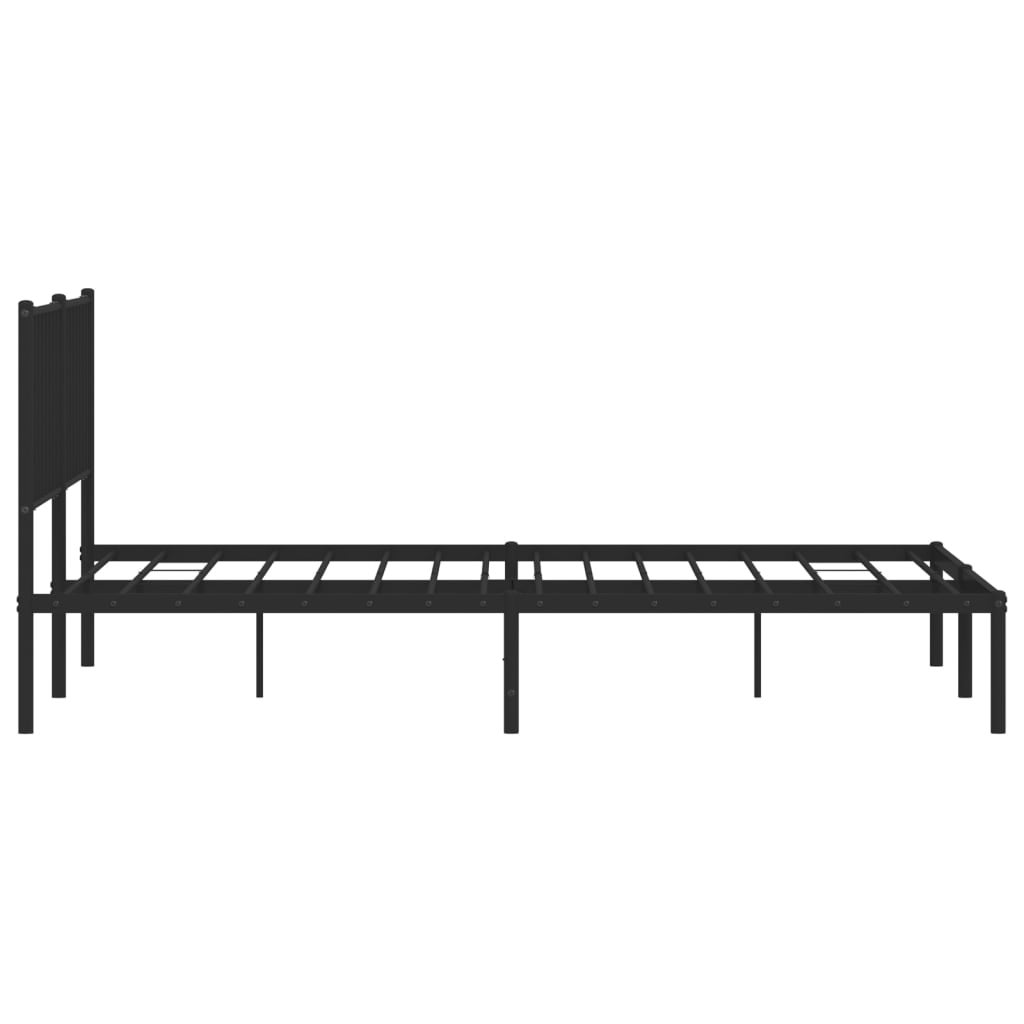 Estructura cama sin colchón con cabecero metal negro 180x200 cm vidaXL - 6