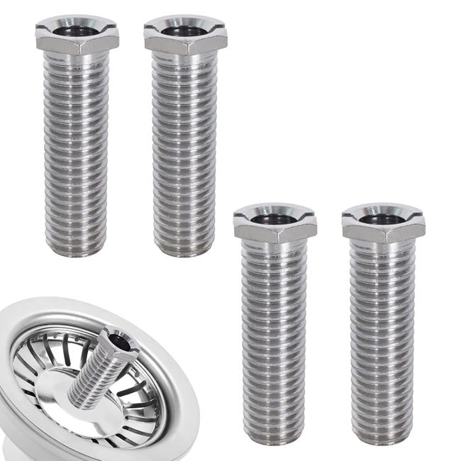 4 Pezzi Vite Cava Lavello 45 MM, Viti Tappo Lavandino Cucina in Acciaio Inox Viti del Cestello del Lavello Vite Cava per Scolapiatti con Valvola da 1.5 e 3.5 4 Pezzi Vite Cava Lavello 45 MM, Viti Tappo Lavandino Cucina in Acciaio Inox Viti del Cestello del Lavello Vite Cava per Scolapiatti con Valvola da 1.5 e 3.5
