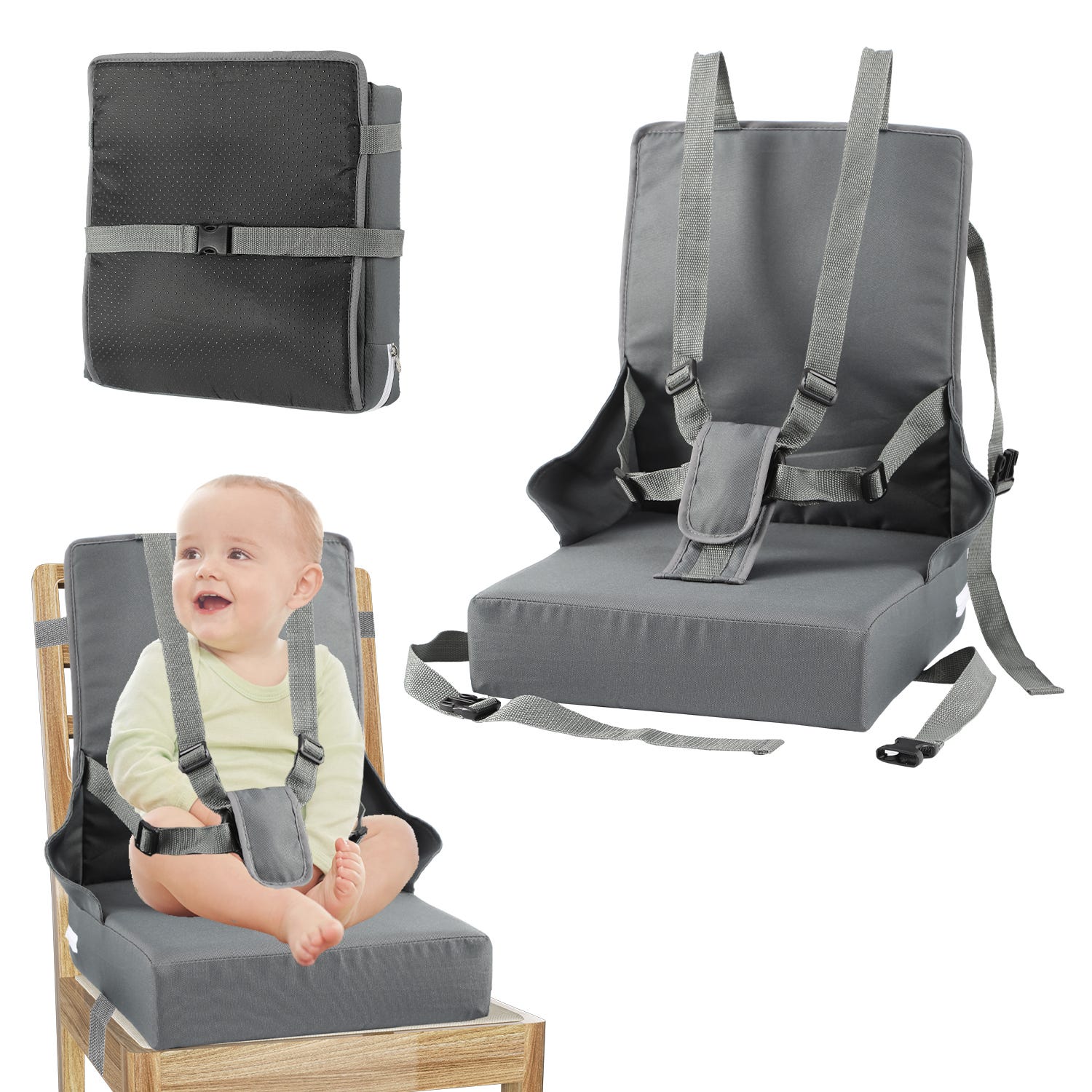 Seduta rialzata, in pelle, portatile, lavabile, smontabile, per bambini, con 2 fibbie di sicurezza, per la casa, in viaggio, per tavolo da pranzo (32 Seduta rialzata, in pelle, portatile, lavabile, smontabile, per bambini, con 2 fibbie di sicurezza, per la casa, in viaggio, per tavolo da pranzo (32