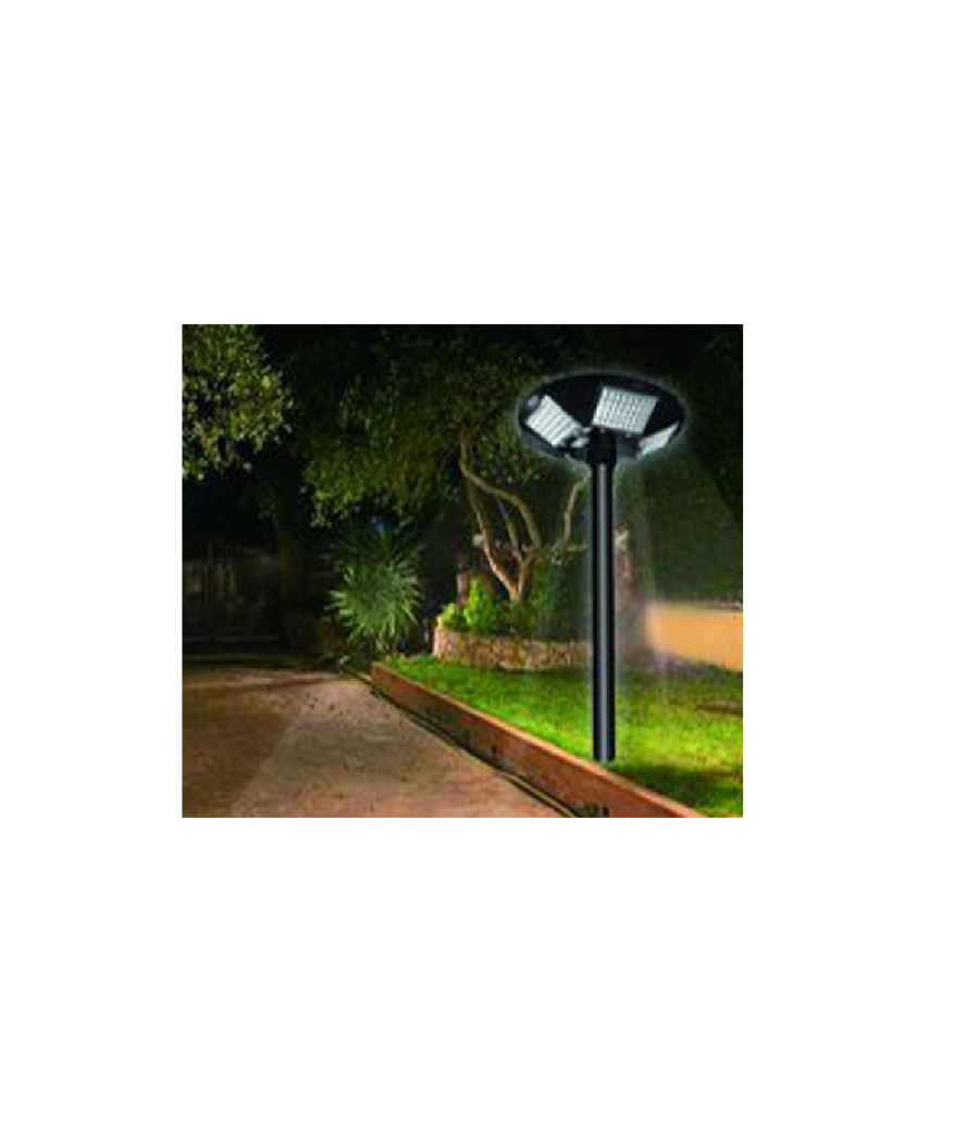 Trade Shop - Palo In Ferro Per Lampione Led 3 Metri Da Giardino Nero Da Esterno Pt-gd-3n - - 2