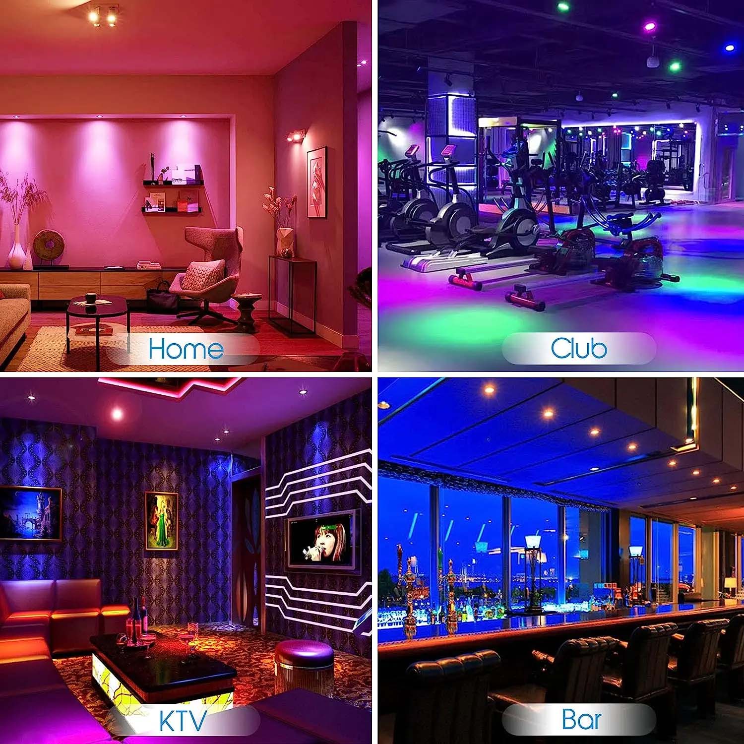 10 pcs LED Plafond Encastré 5W RGB, Spots LED avec Contrôleur RGB, Lampes Suspendues Modernes, Éclairage Intérieur Salon, Cuisine, Chambre - 8