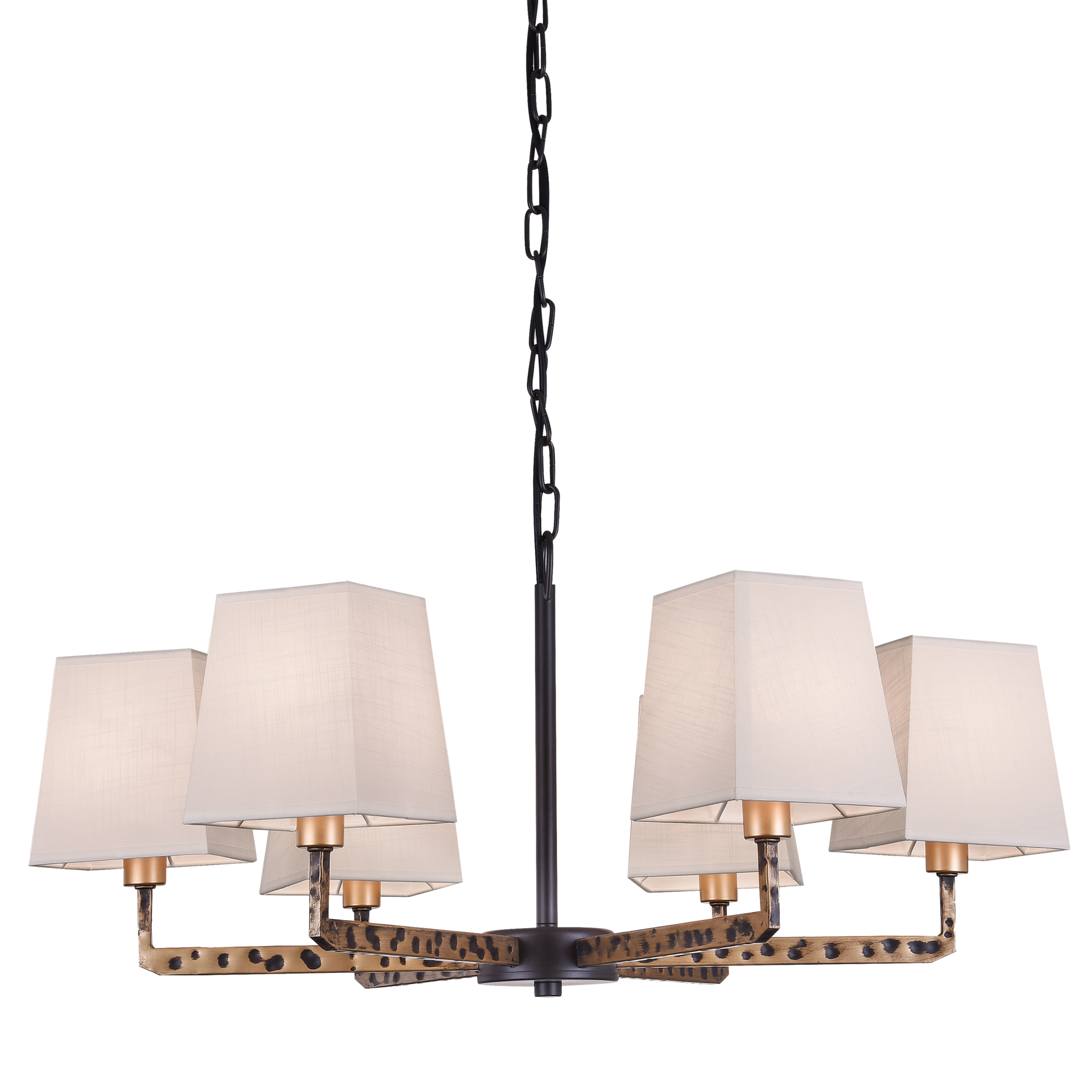 Suspension Métal Filaire Noir pour 6 ampoules E27