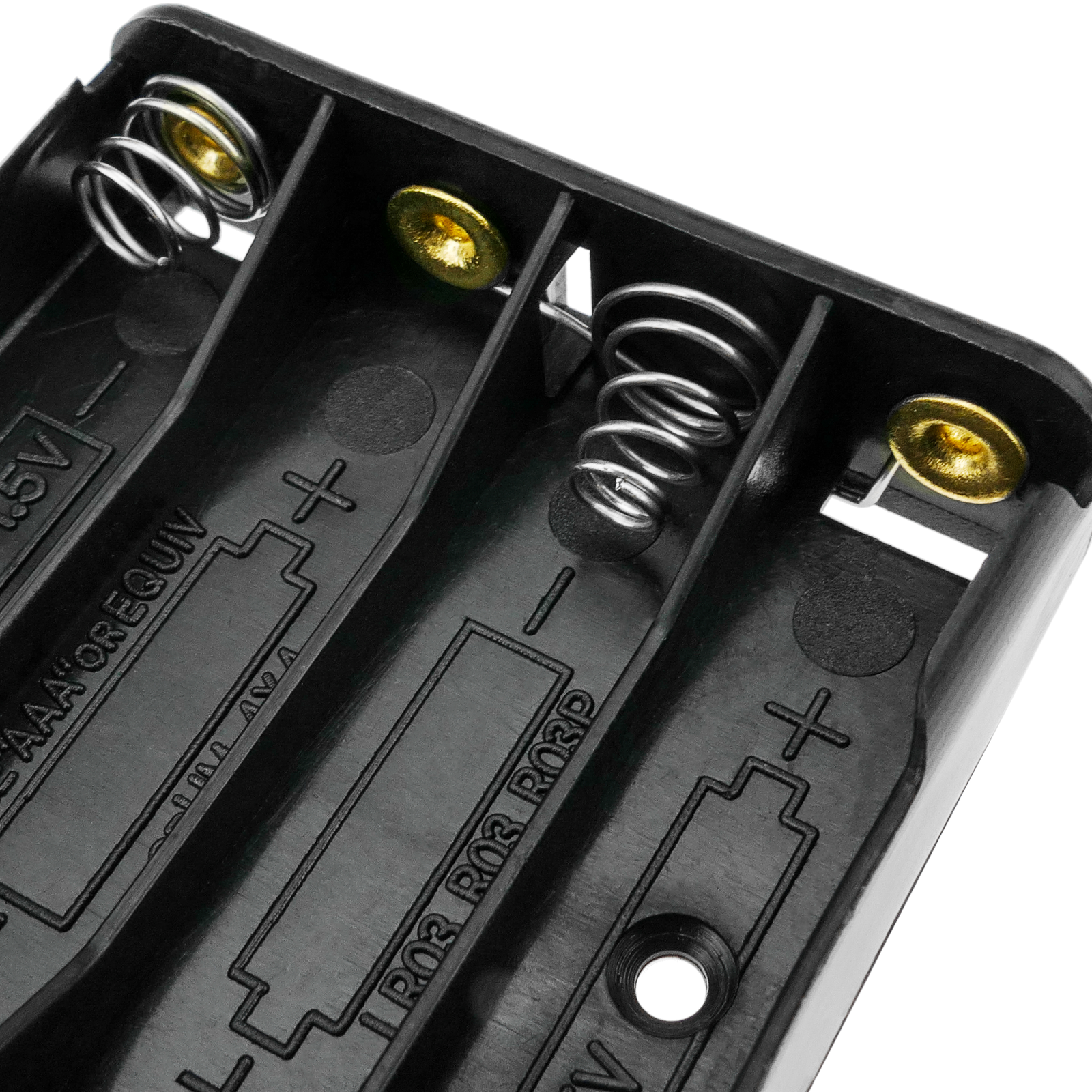 Battery compartment. Porte-pile plat pour 4 piles AAA LR03 1.5V - 5