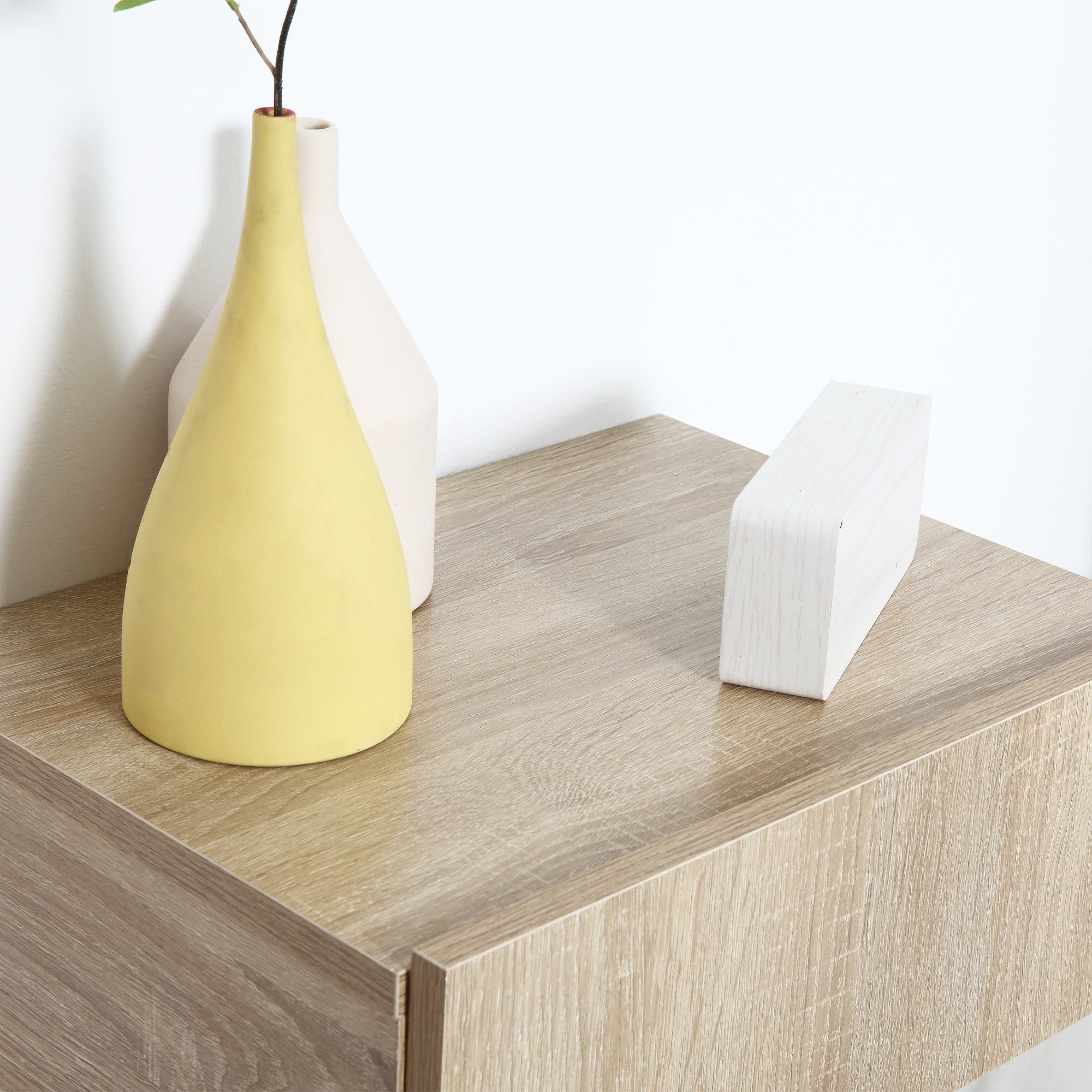 HOMCOM Set 2 Comodini Sospesi per Camera, Comodini Moderni con Fissaggio a Parete, in Legno, 40x30x15cm - 7