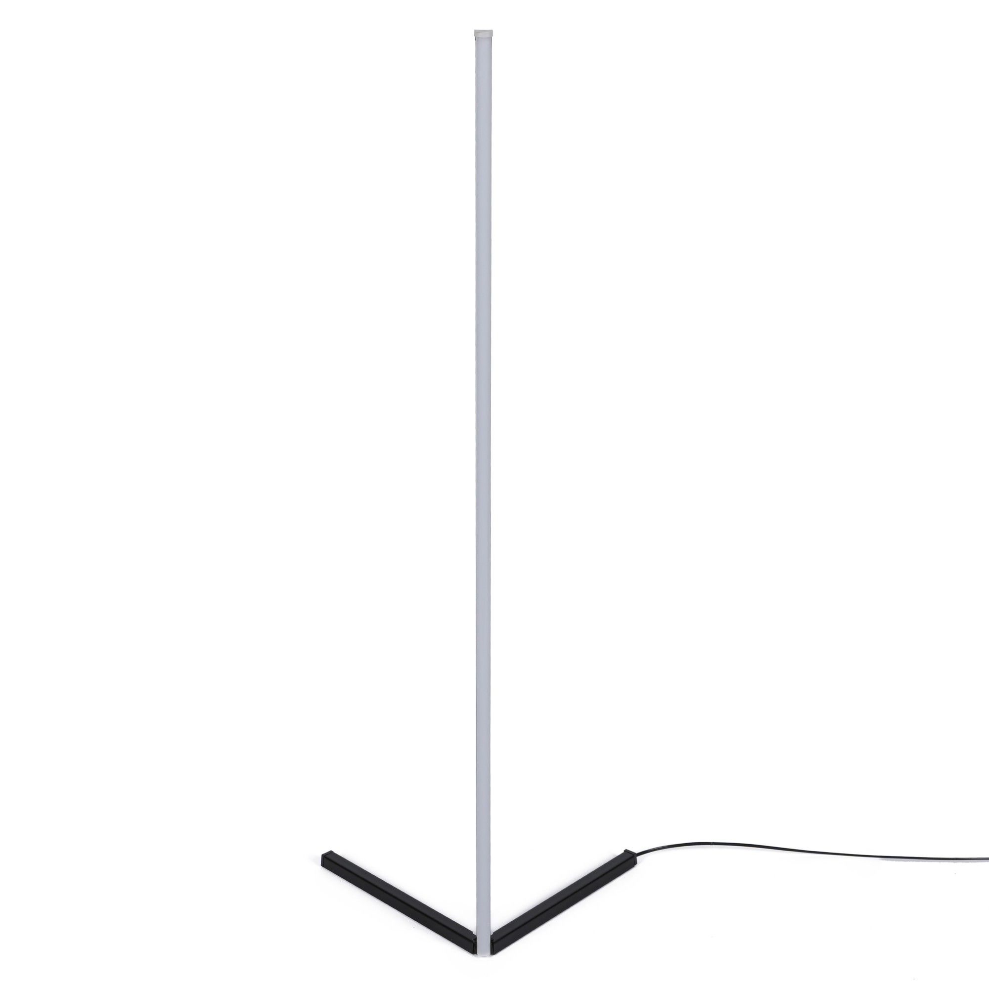 Lampadaire design sans fil LED abat-jour ondulé multicolore dimmable LADY H110cm avec télécommande