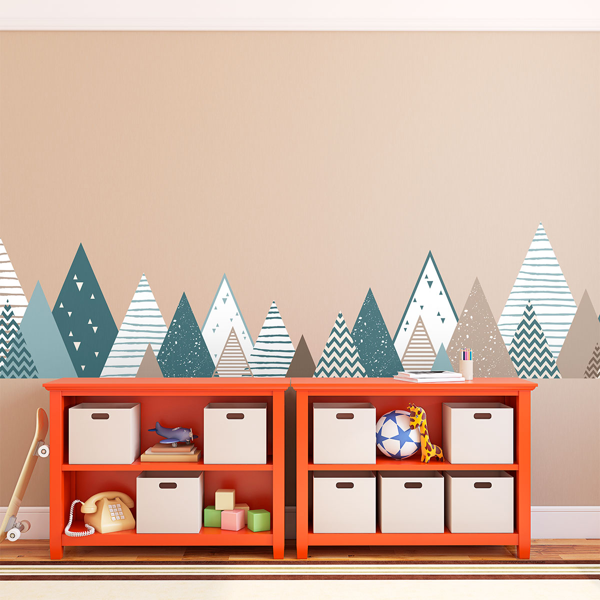 Adesivo bambino di montagna scandinavo irinka - Sticker adesivo - adesivi murali - 50x85cm - 8