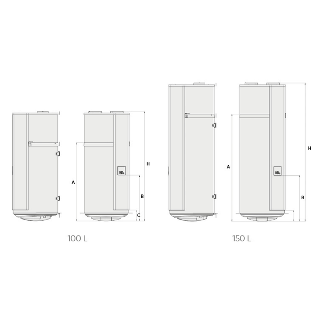 Chauffe-eau thermodynamique Calypso connecté vertical mural 100L - ATLANTIC - 234510 - 5