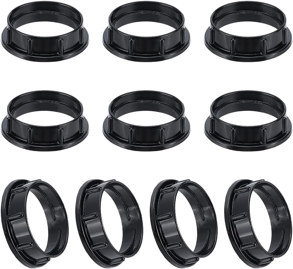 20 gwintowanych aluminiowych pierścieni do abażurów do oprawek 40,5 mm, pierścienie mocujące do abażurów szklanych