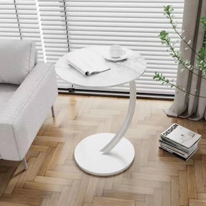 COSTWAY Tavolino da Letto e Divano per PC con 2 Ruote Bloccabili, Tavolino Serviletto Regolabile in Altezza, Tavolino per Mangiare e Lavorare da Ospedale e Salotto, Portata 80 kg (Nero