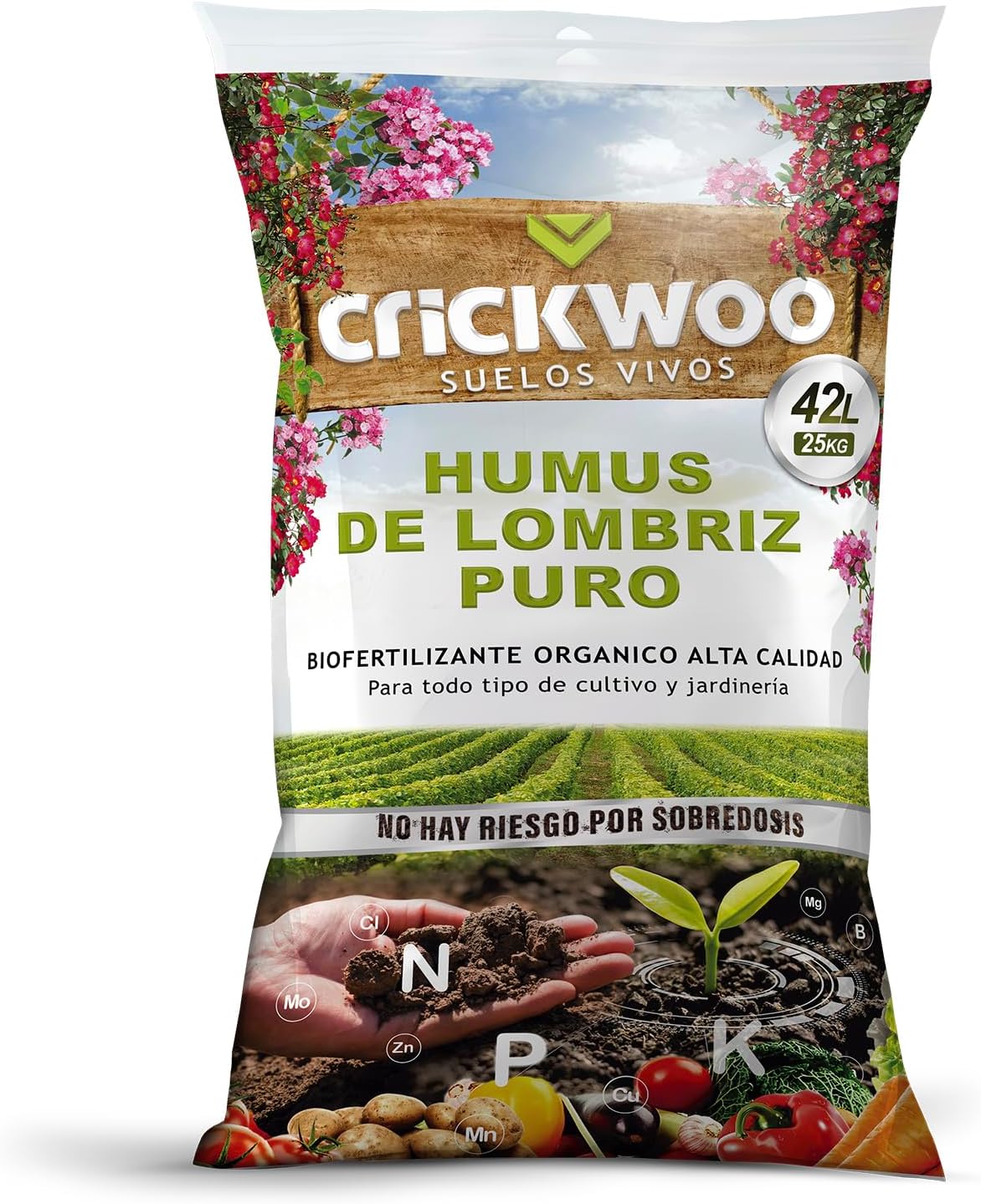 CRICKWOO - 100% Humus de Vers – 42 L (25 Kg) | Leroy Merlin