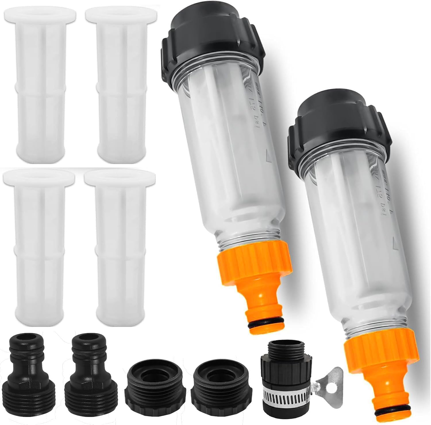 Zestaw 2 filtrów wody do węża ogrodowego, wstępny filtr wody, pompa ogrodowa, myjka ciśnieniowa, kamper, system nawadniania ogrodu