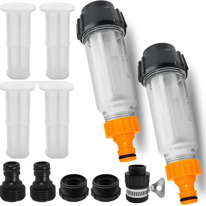 Zestaw 2 filtrów wody do węża ogrodowego, wstępny filtr wody, pompa ogrodowa, myjka ciśnieniowa, kamper, system nawadniania ogrodu