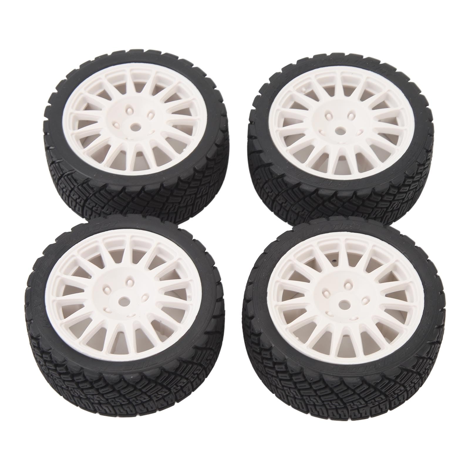Roues Caoutchouc RC Lot De 4 Pneus RC Kingcoo - 75mm Caoutchouc Pour 1/10 Voiture Rallye Accessoire Modélisme KINGCOO